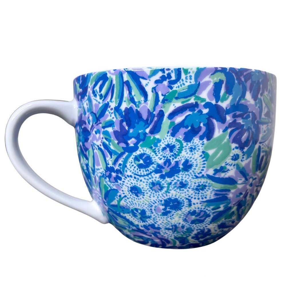 Lilly Pulitzer Coffee Mug Floral Blue Purple